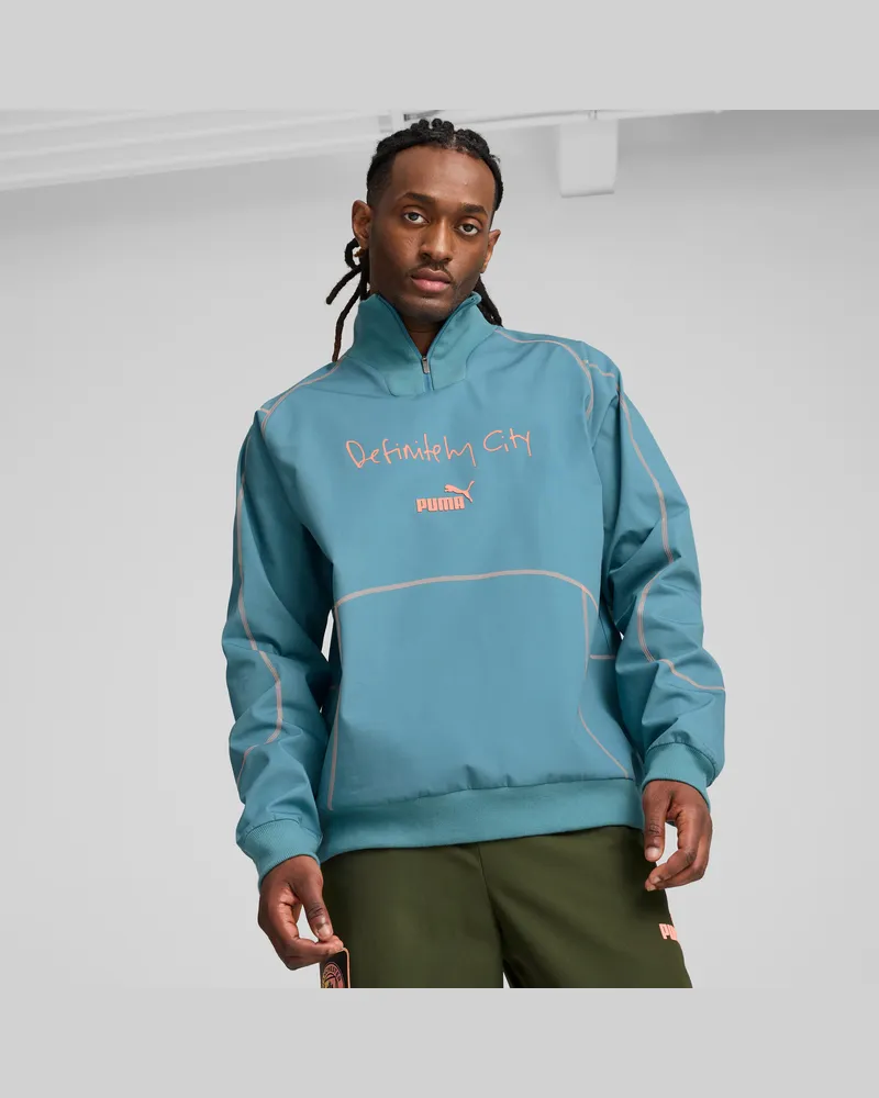 Puma Manchester City ftblSTATEMENT Drill Oberteil Herren, Kleidung, Blau Blau