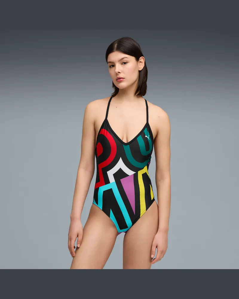 Puma Badeanzug Damen, Kleidung Mehrfarbig
