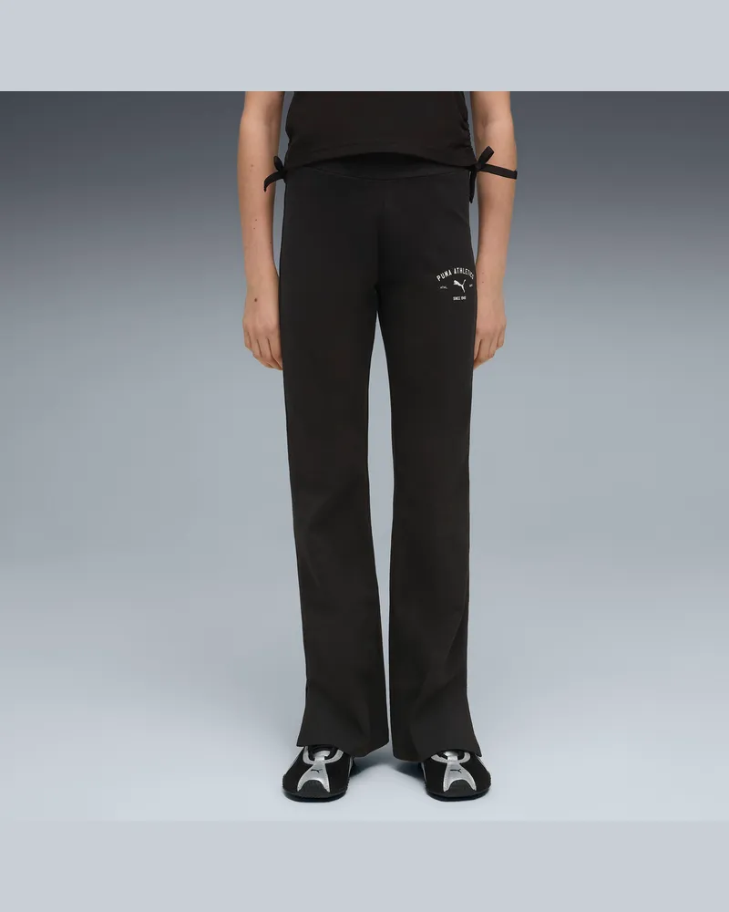 Puma Classics High-Waist FlaRot Leggings Teenager, Kleidung, Schwarz Schwarz