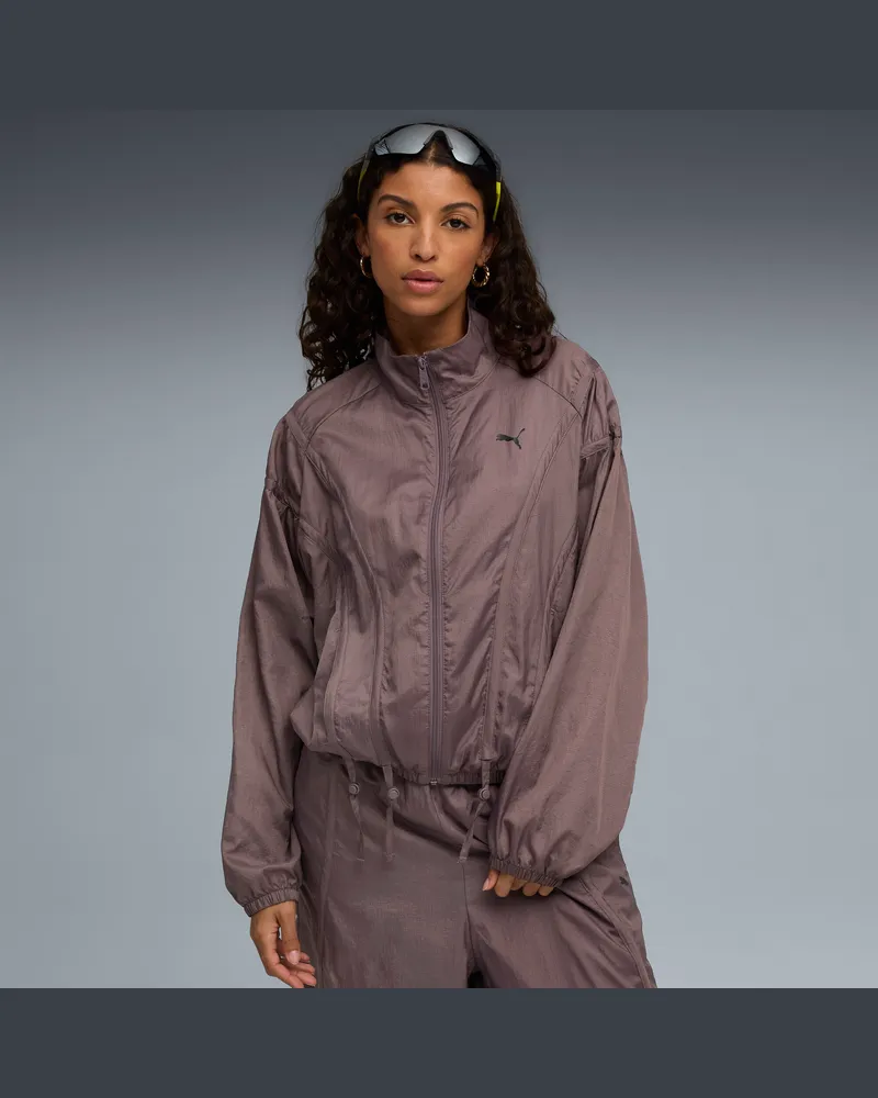 Puma DARE TO Oversized Gewebte Jacke Damen, Kleidung, Lila Lila