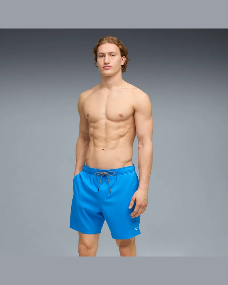 Puma Swim Badeshorts Herren, Kleidung, Blau Blau
