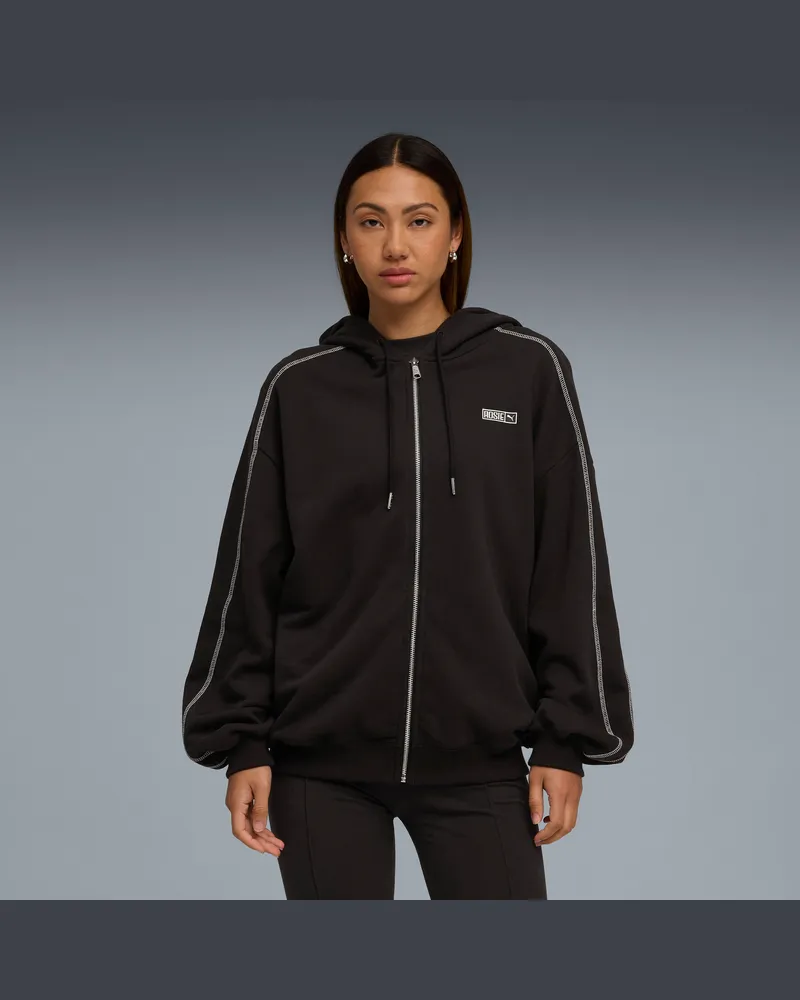 Puma x ROSÉ T7 Hoodie Damen, Kleidung, Schwarz Schwarz