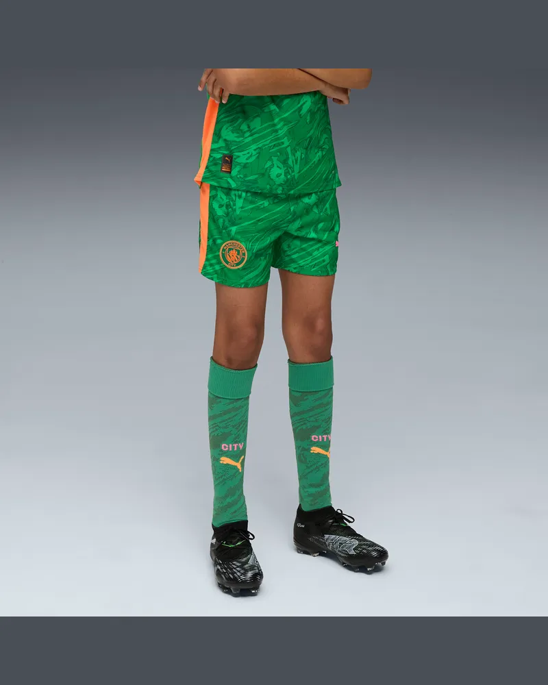 Puma Manchester City 25/26 Torwartshorts Teenager, Kleidung, GrÃ¼n Grã¼n