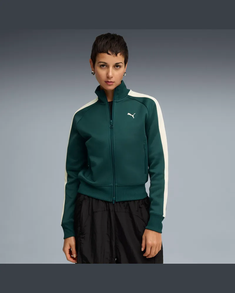 Puma T7 ALWAYS ON Kurze Trainingsjacke Damen, Kleidung, Grün Grün