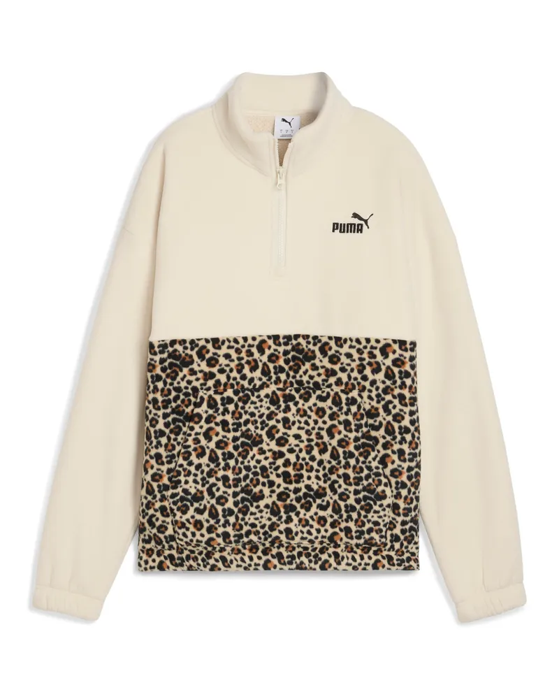 Puma Essentials Relaxed Crew Sweatshirt mit Animal-Print Damen, Accessoires, Weiß Weiß
