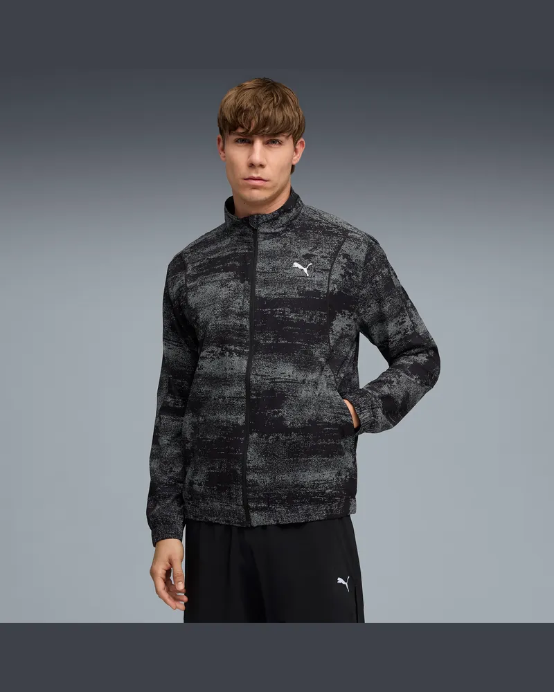Puma Run Velocity Bedruckte Trainingsjacke Herren, Kleidung, Schwarz Schwarz