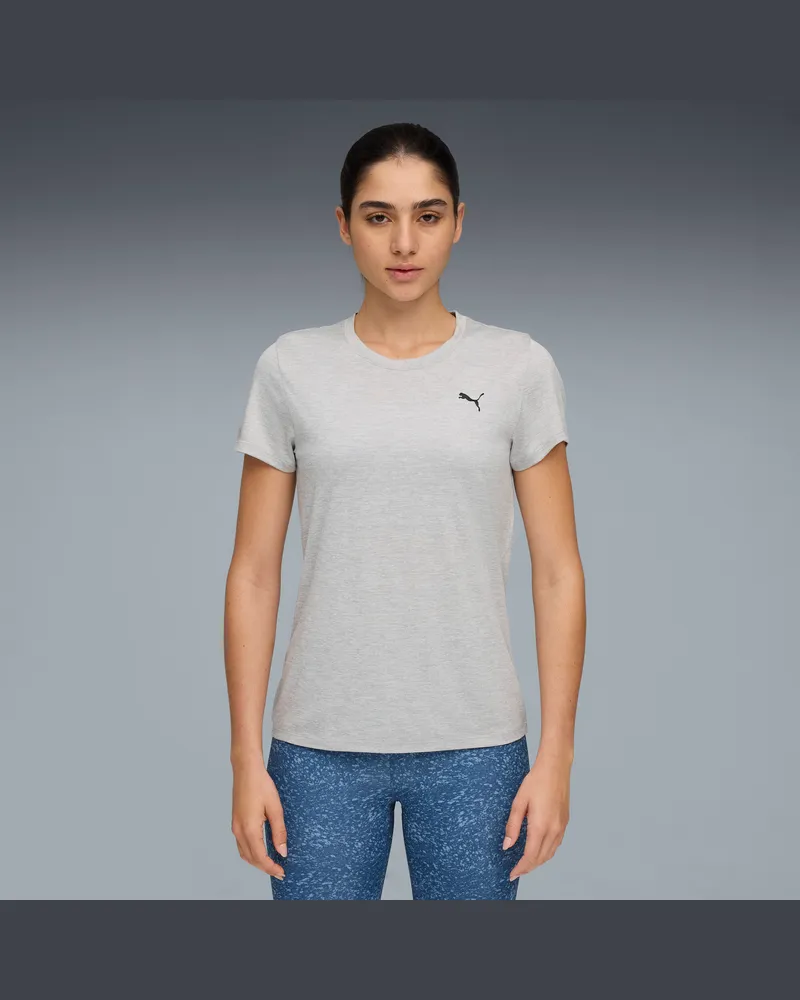 Puma TAD ESSENTIALS Meliertes T-Shirt Damen, Kleidung, Grau Grau