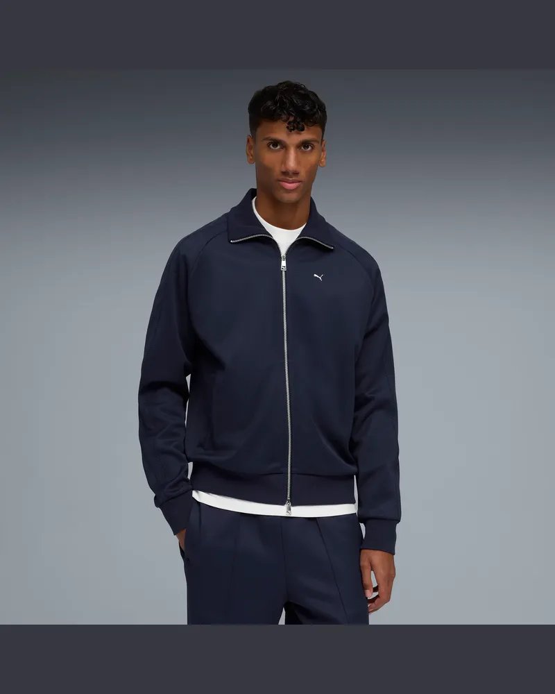 Puma T7 Herren Trainingsjacke, Kleidung, Blau Blau