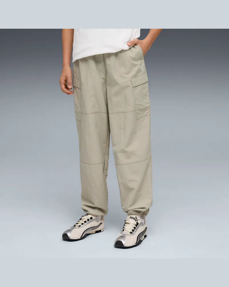 Puma WARDROBE ESS Relaxed Gewebte Cargohose Teenager, Kleidung Beige