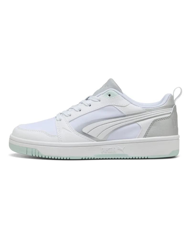 Puma Rebound v6 Aqua Metallischs Sneakers mit niedrigem Schaft Unisex, Schuhe, Weiß Weiß