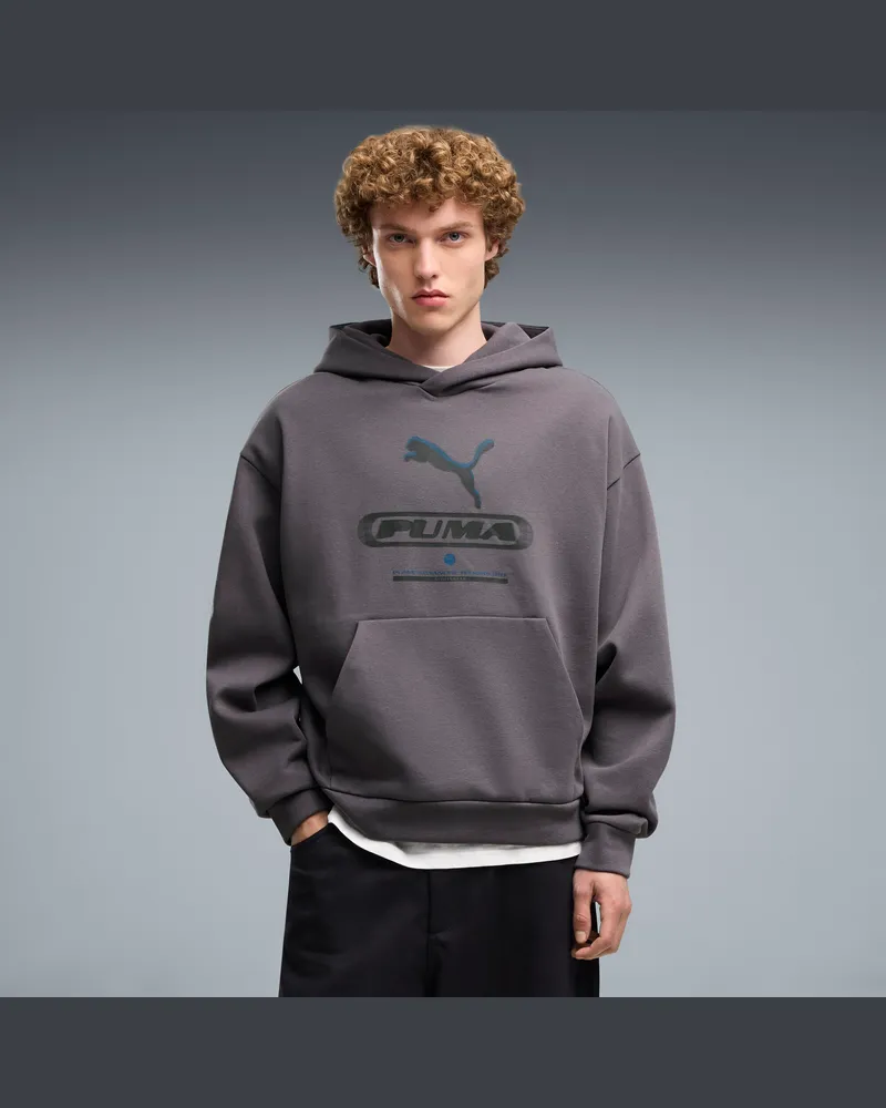 Puma Sport Boxy Graphic Fleece Hoodie Herren, Accessoires, Grau Grau