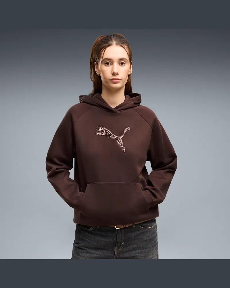Puma Essentials Sequins Hoodie Damen, Kleidung, Braun Braun