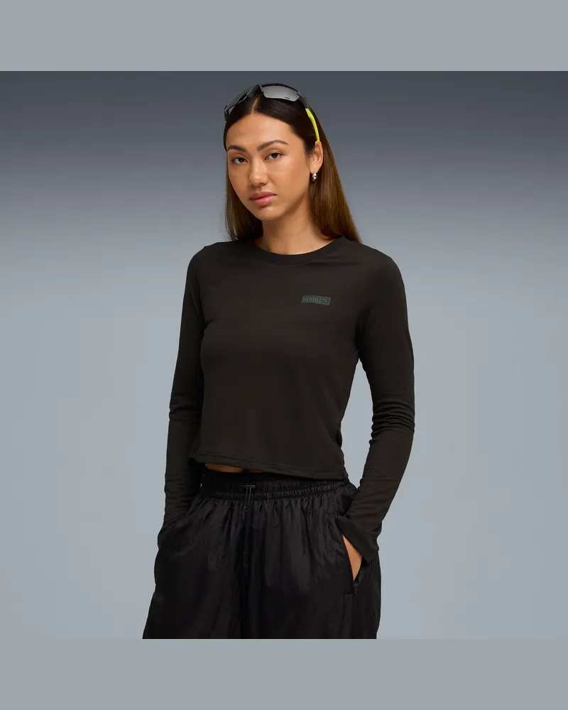 Puma x ROSÉ Langarmshirt Damen, Kleidung, Schwarz Schwarz