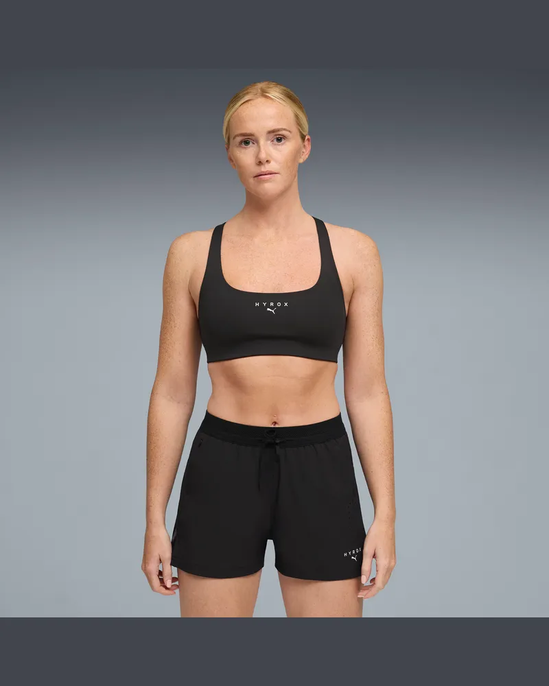 Puma x HYROX Tech Sport-BH Damen, Kleidung, Schwarz Schwarz