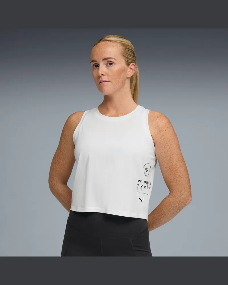 Puma x HYROX CLOUDSPUN ThermoAdapt Crop Tanktop Damen, Kleidung, Weiß Weiß