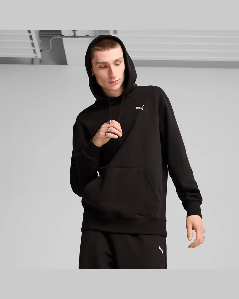 Puma WARDROBE ESS Hoodie Herren, Kleidung, Schwarz Schwarz
