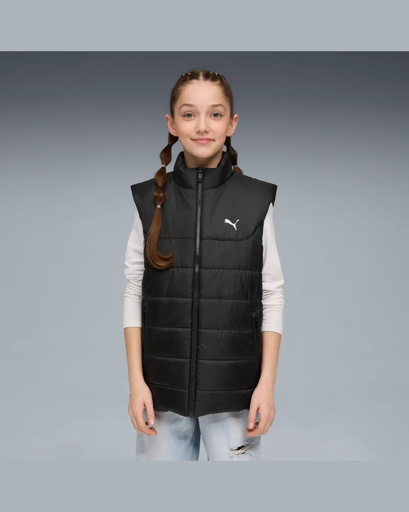 Puma Essentials Wattierte Weste Teenager, Kleidung, Schwarz Schwarz