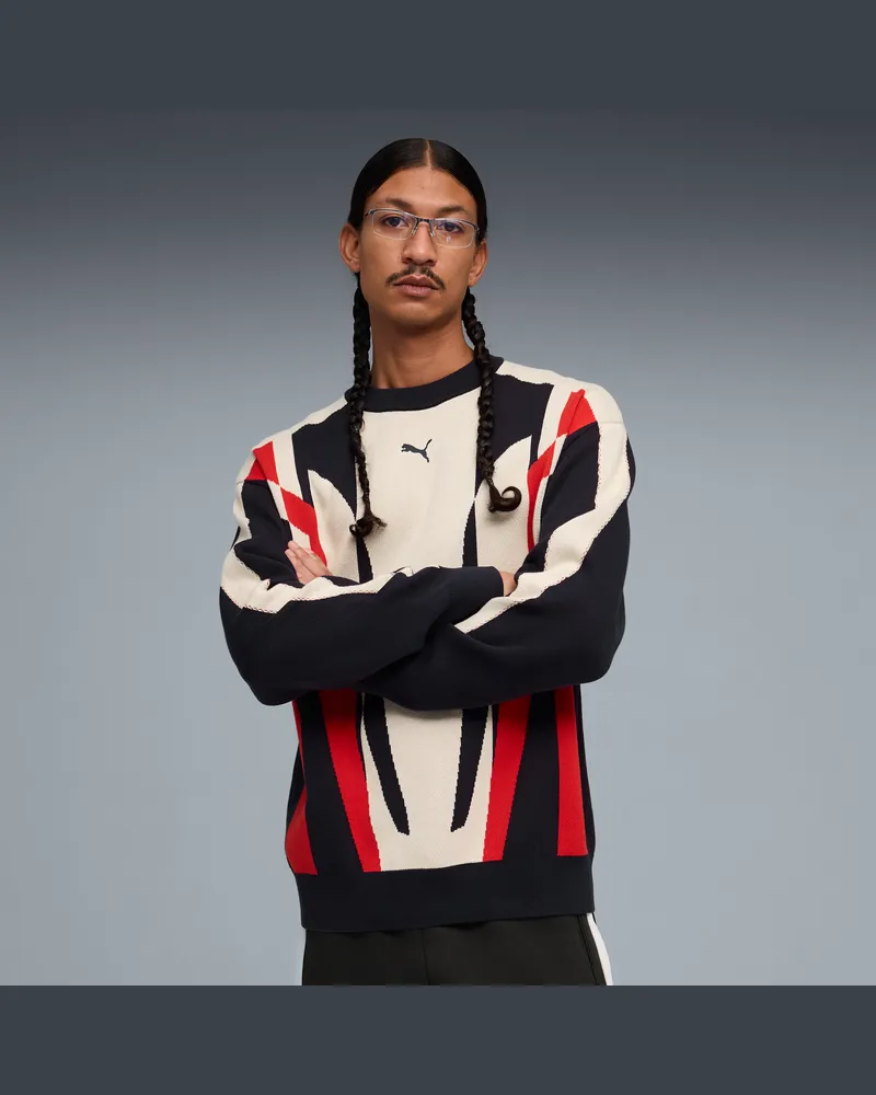 Puma T7 Pullover Herren, Kleidung, Blau Blau