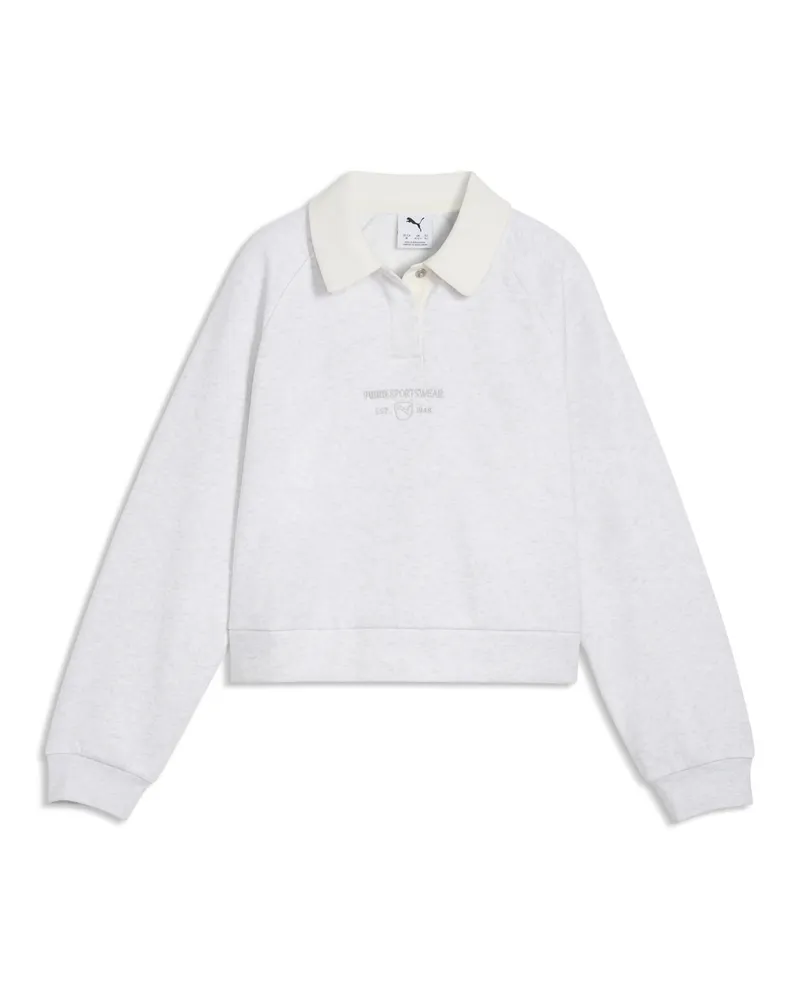 Puma Class Relaxed Cropped Fleece Sweatshirt Teenager, Accessoires, Weiß Weiß