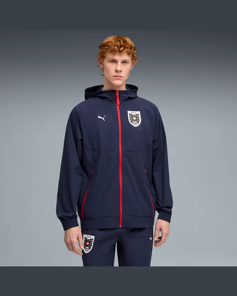 Puma Österreich TECH Gewebte Jacke Herren, Kleidung, Blau Blau