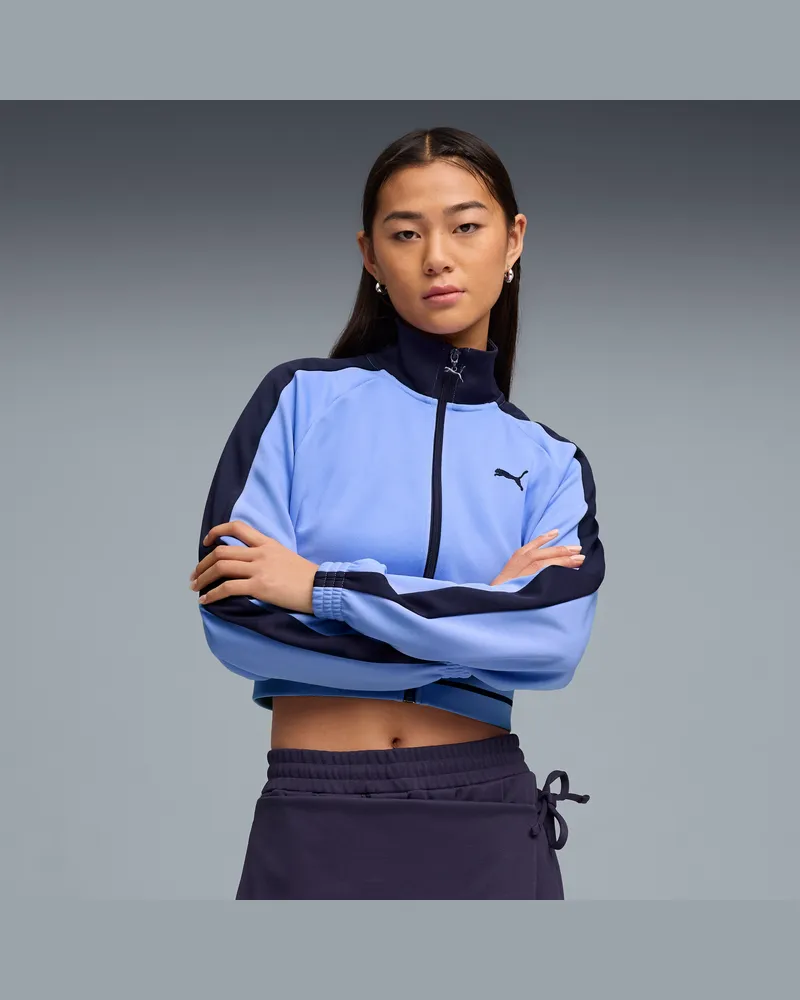 Puma T7 Cropped Trainingsjacke Damen, Kleidung, Lila Lila