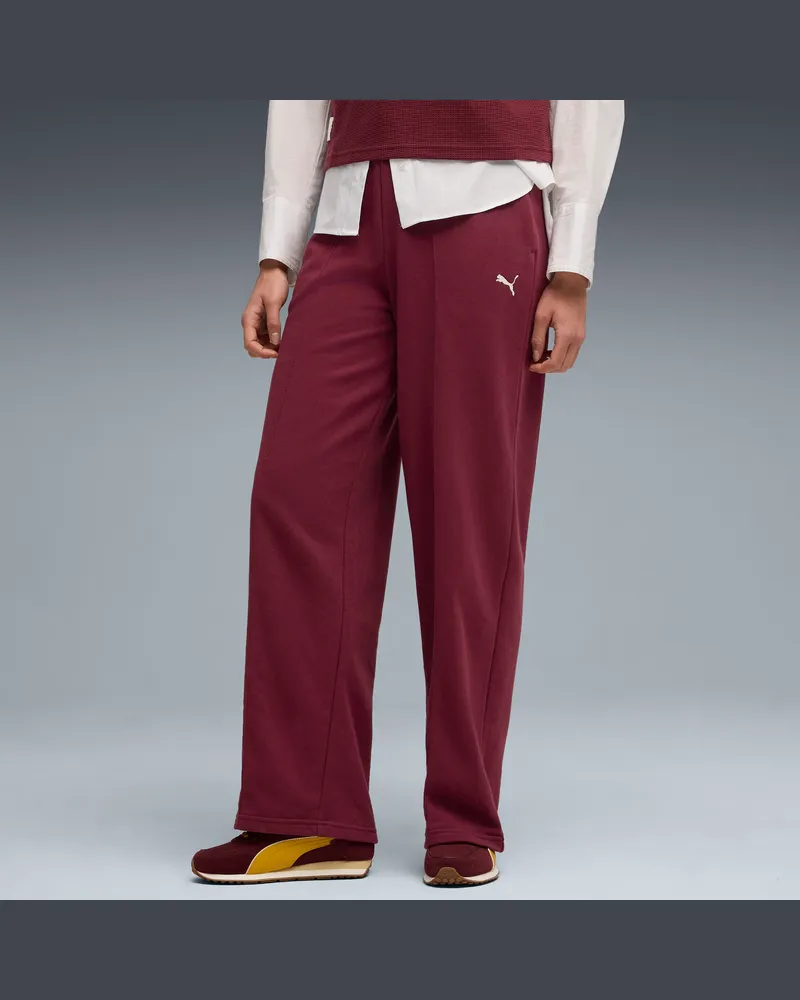 Puma Class Straight Fit High-Waist-Hose Damen, Kleidung, Rot Rot