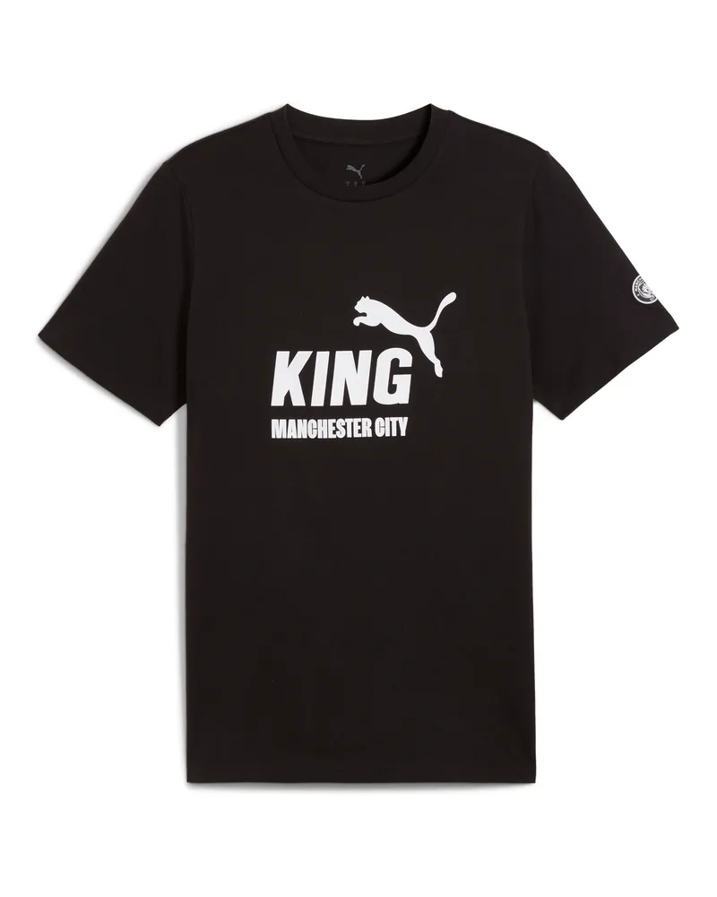Puma Manchester City KING Logo T-Shirt Herren, Accessoires, Schwarz Schwarz