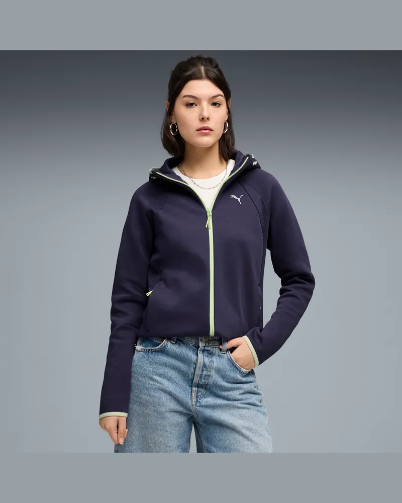 Puma EvoStripe Kapuzenjacke Damen, Kleidung, Lila Lila