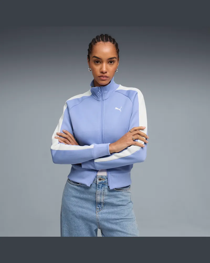 Puma T7 ALWAYS ON Kurze Trainingsjacke Damen, Kleidung, Lila Lila