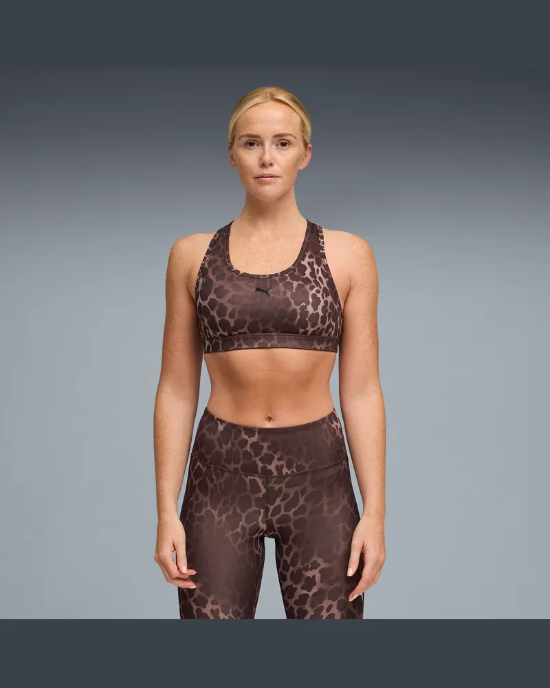 Puma 4KEEPS Sport-BH für mittelschwere Belastung Damen, Kleidung, Braun Braun