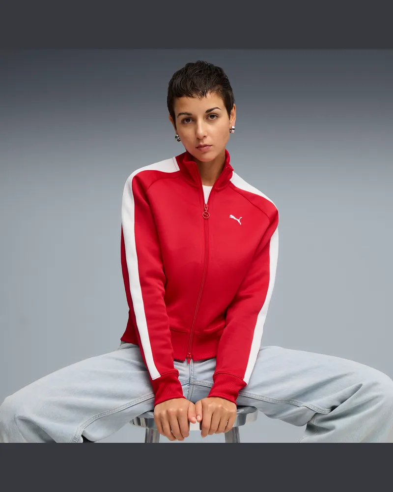 Puma T7 ALWAYS ON Kurze Trainingsjacke Damen, Kleidung, Rot Rot