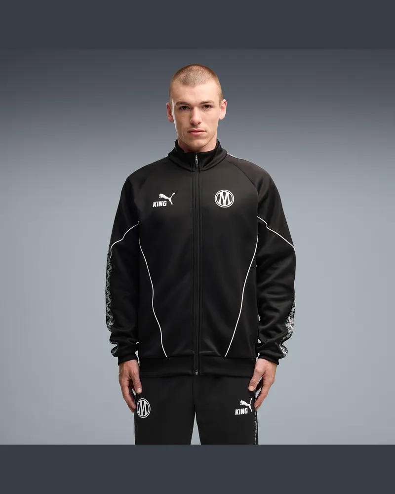Puma Olympique de Marseille KING Anthem Jacke mit Reißverschluss Herren, Kleidung, Schwarz Schwarz