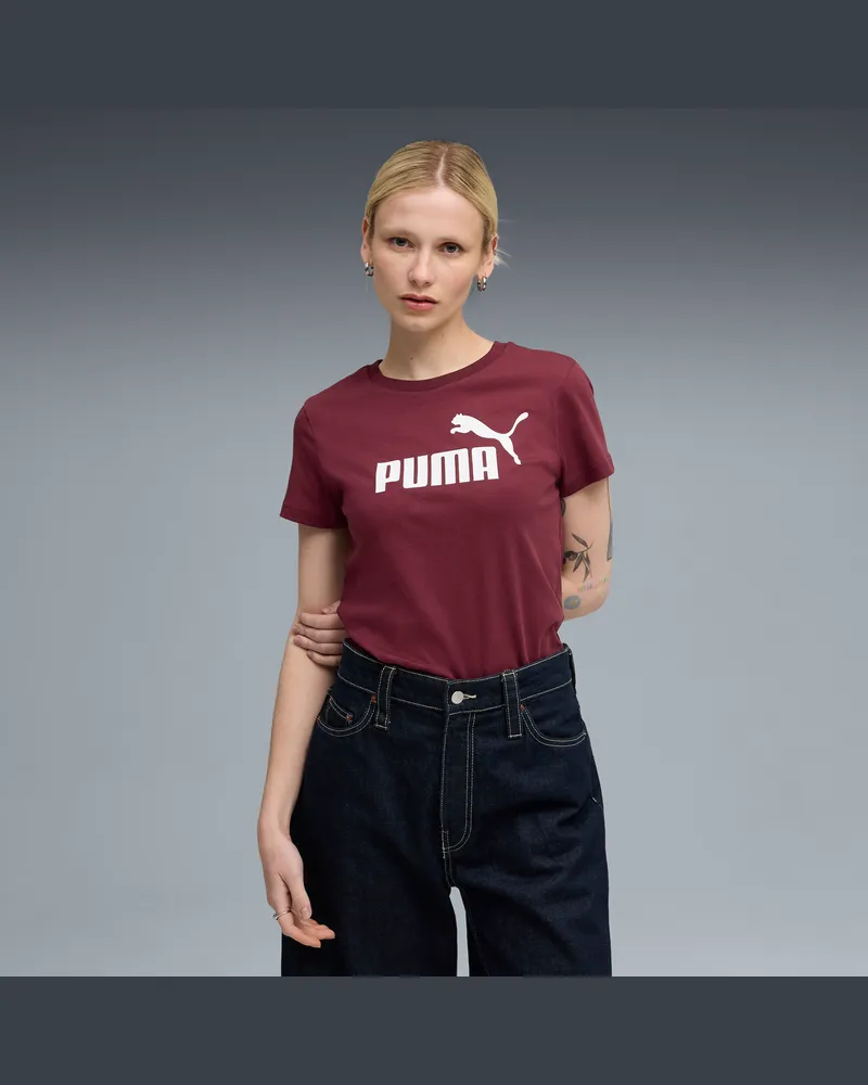 Puma ESS No. 1 Logo T-Shirt Damen, Kleidung, Rot Rot