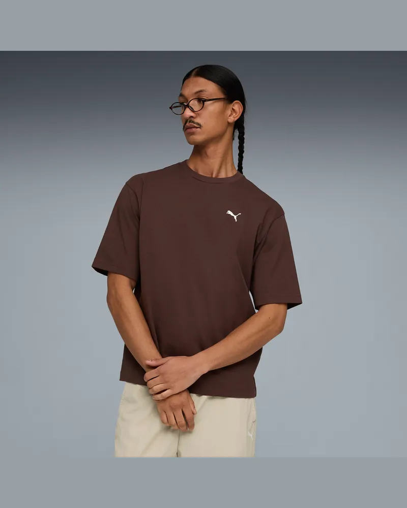 Puma WARDROBE ESS Boxy T-Shirt Herren, Kleidung, Braun Braun