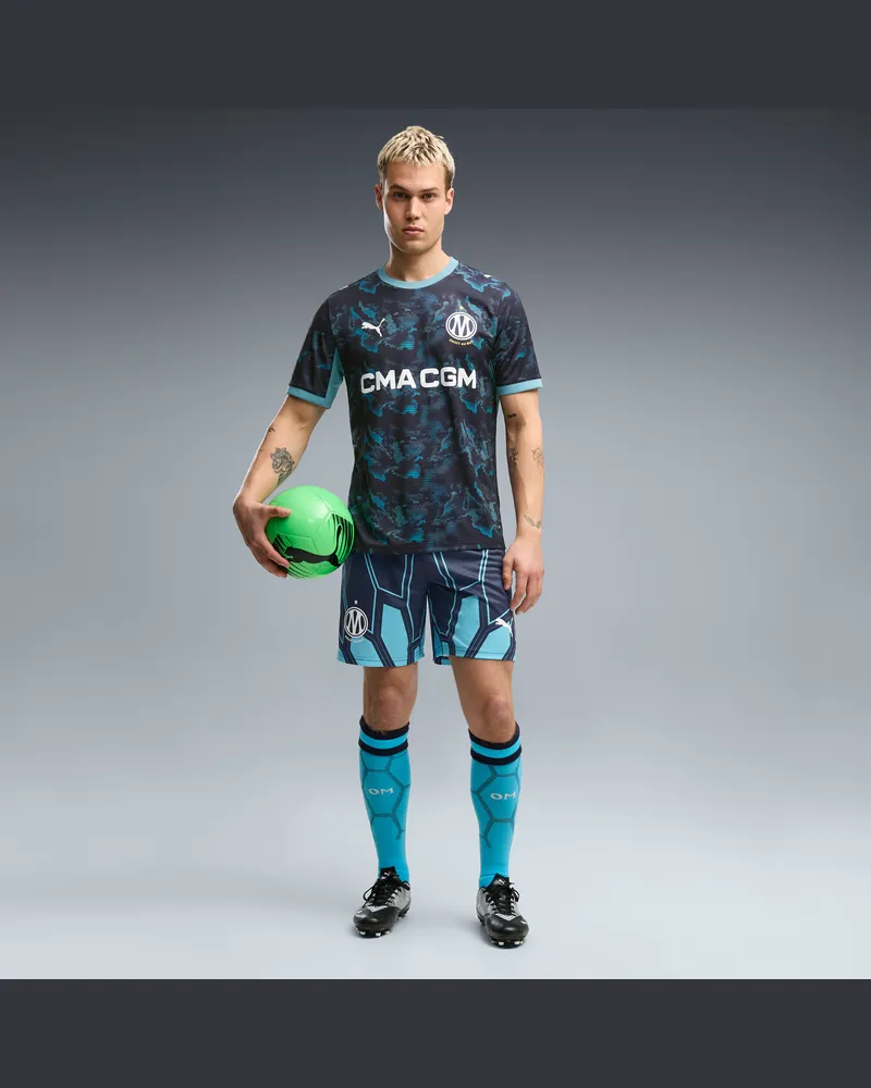 Puma Olympique de Marseille Torwartshorts Herren, Kleidung, Blau Blau