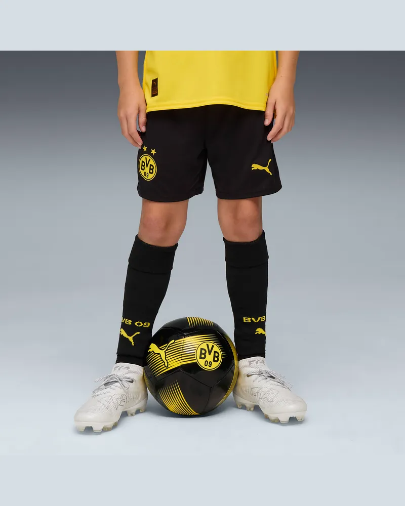 Puma Borussia Dortmund 25/26 Shorts Teenager, Kleidung, Schwarz Schwarz