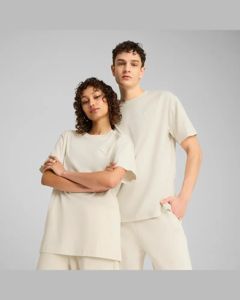 Puma Essentials Elevated T-Shirt Unisex, Kleidung, Weiß Weiß