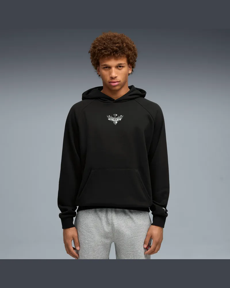 Puma Melo Alwayz On 1 Basketballhoodie Herren, Kleidung, Schwarz Schwarz