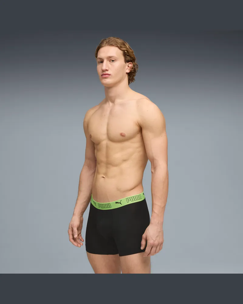 Puma Sport Mikrofaser Herren Boxershorts (2er-Pack), Kleidung, Schwarz Schwarz