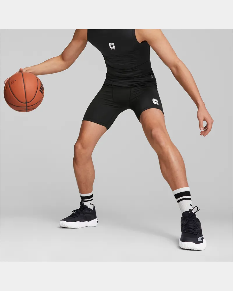 Puma Hoops Team Basketballshorts Männer, Accessoires, Schwarz Schwarz
