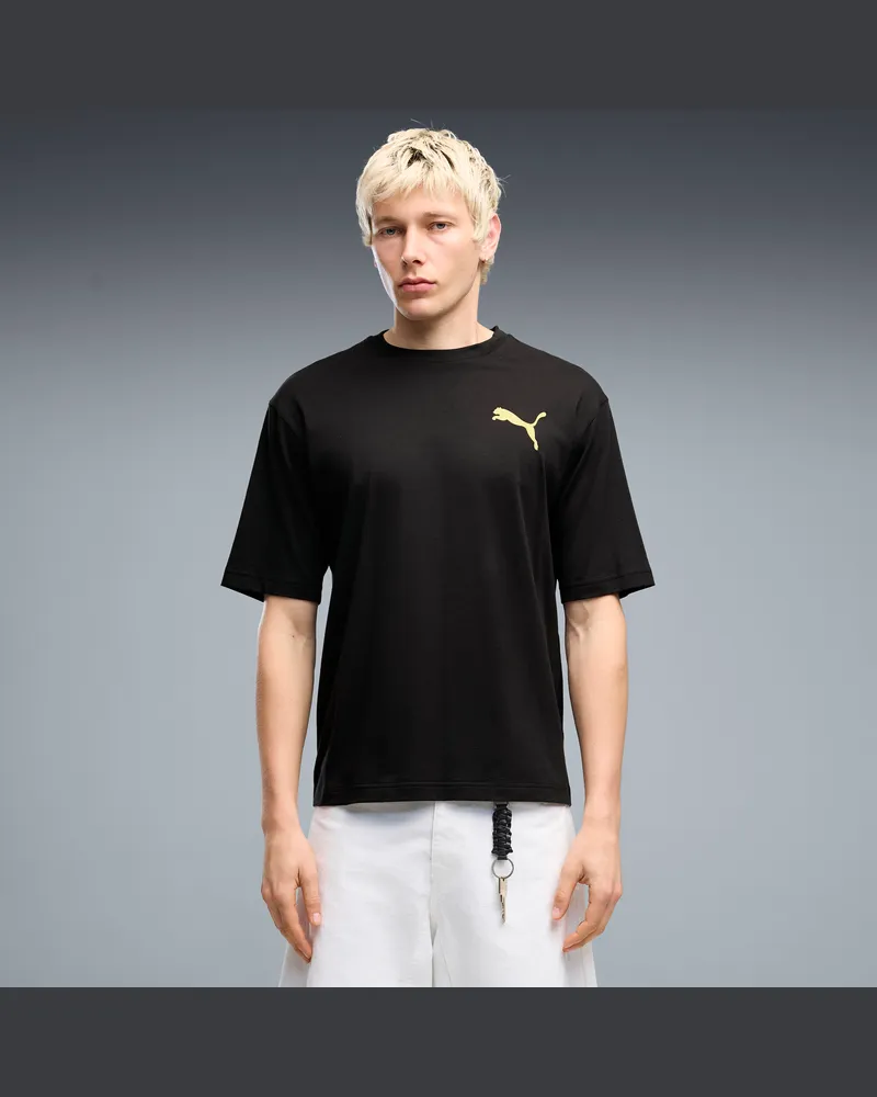 Puma Graphics Boxy Utility T-Shirt Herren, Kleidung, Schwarz Schwarz