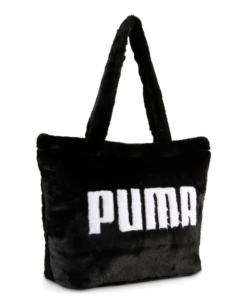Puma UP Faux Fur 17 l Shopper Teenager, Accessoires, Schwarz Schwarz
