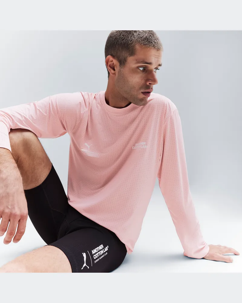 Puma x ANOTHER COTTON LAB Sunday Running Club Langarmshirt Unisex, Kleidung, Rosa Rosa