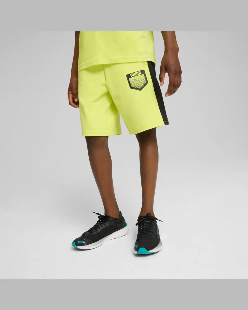 Puma Active Sports Graphic Sweat-Shorts Teenager, Kleidung, Gelb Gelb