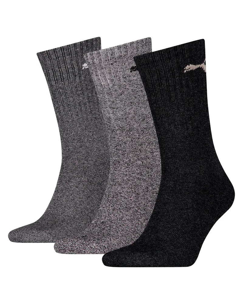 Puma Kurze Crew-Socken Unisex (3er-Pack), Kleidung, Grau Grau