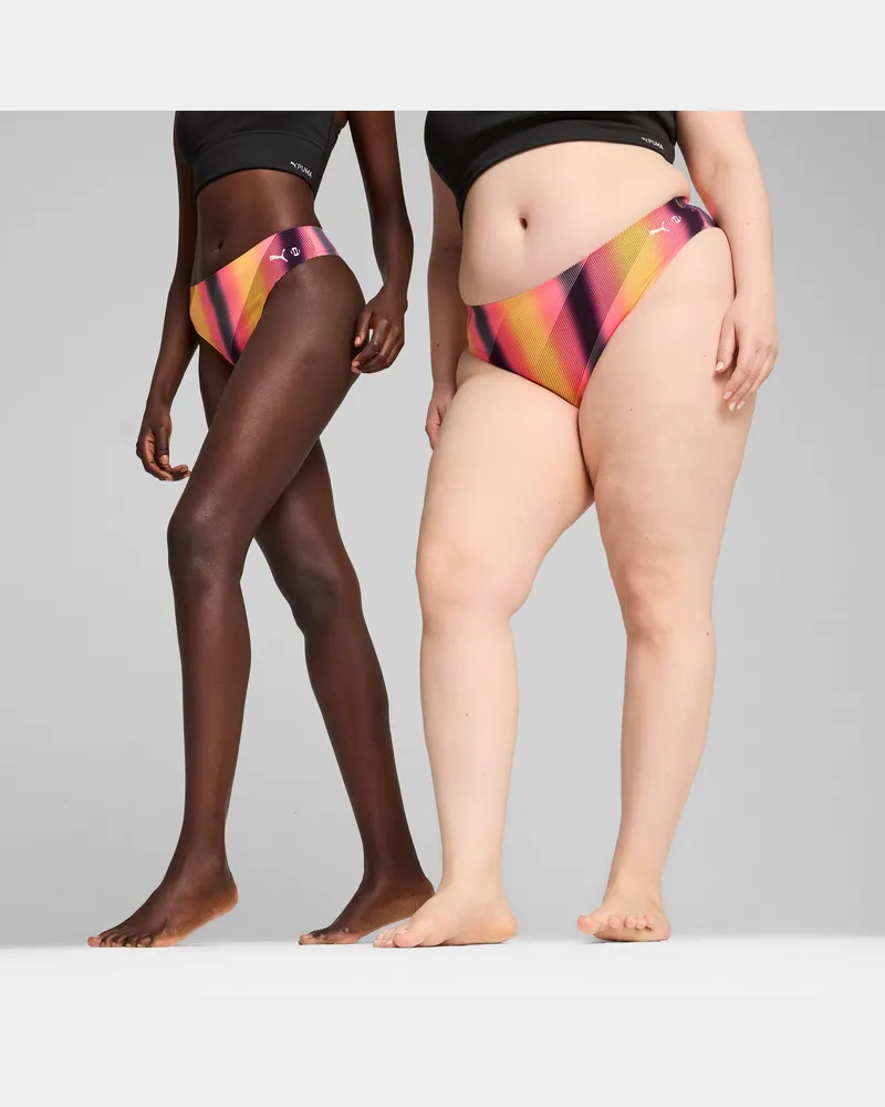 Puma x Modibodi Active Nahtloser Bikinislip mit hohem Beinausschnitt Mittelstark-Stark, Kleidung, Gelb Gelb