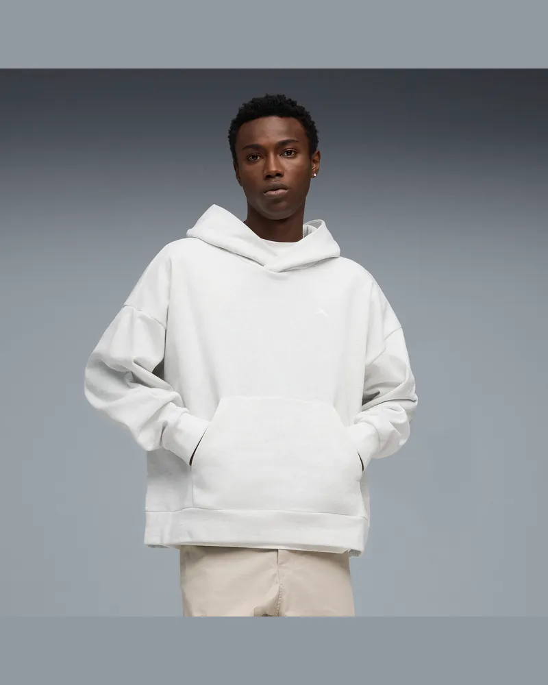 Puma Wardrobe Essentials Boxy Fleece Hoodie Herren, Kleidung, Weiß Weiß