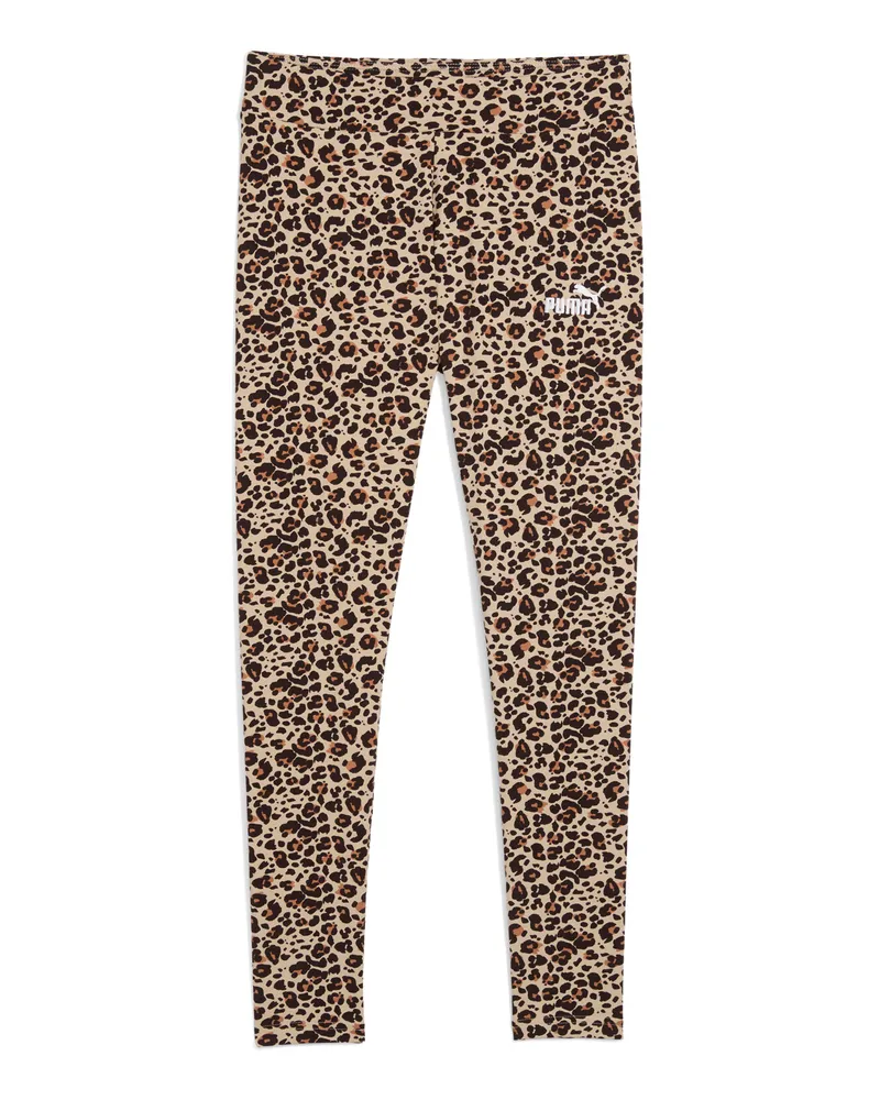 Puma Essentials Leggings mit Animal-Print Damen, Accessoires Beige