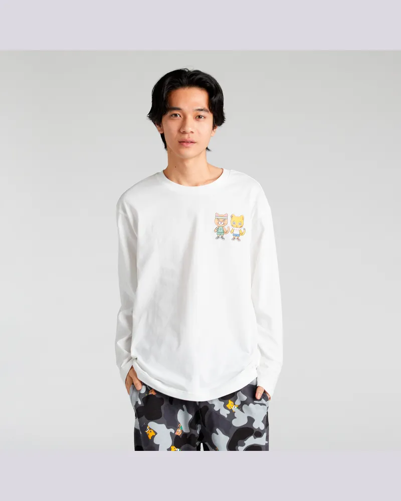Puma NEKOSAN x HOOPS DYLAN GRAPHIC Langarmshirt Unisex, Kleidung, Weiß Weiß