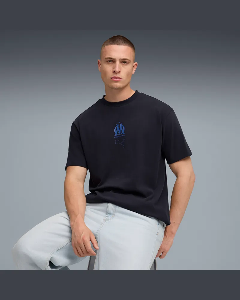 Puma Olympique de Marseille FtblEssentials Cellerator T-Shirt Unisex, Kleidung, Blau Blau